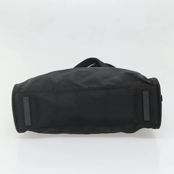 PRADA Hand Bag Nylon Black Gold Auth 141813 - Picture 7 of 16